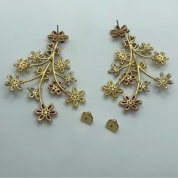 Kate Spade New York First Bloom Floral Drop Earrings Gold Tone 2.8” L / 2.2” W - Picture 5 of 8